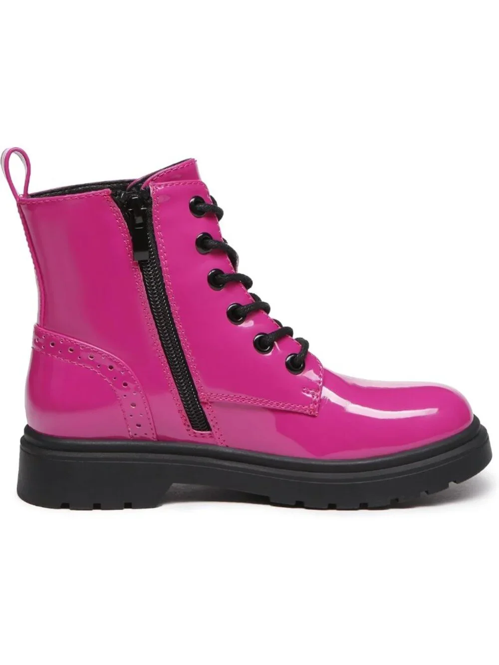 Unisex Kids Combat Boots with Zipper | Lace-Up, Slip-Resistant, Stylish